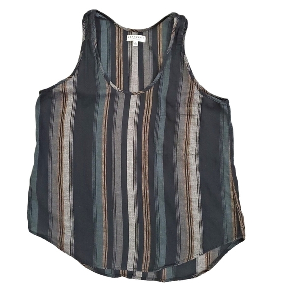 Aritzia Tops - Aritzia-community Linen Stripped Oversized Top Small